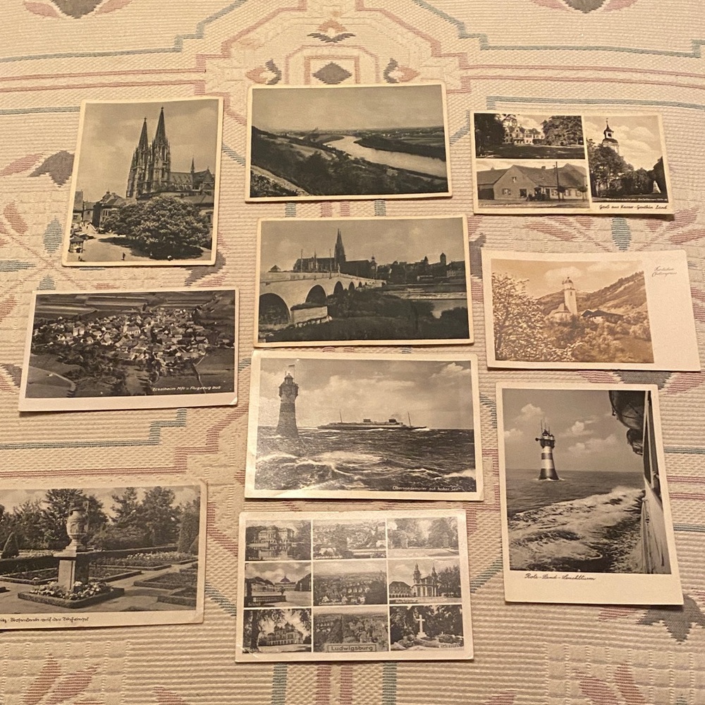 Germany-Vintage Black and White Postcard Collection(from 1940-1950s)